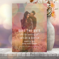 Modern Coloured Bokeh Overlay Photo Wedding