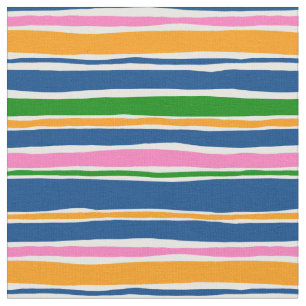 Modern Coloured Stripe Fabric