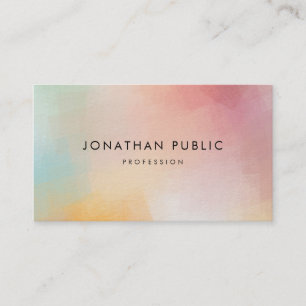 Modern Colourful Abstract Art Elegant Professional Business Card