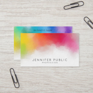 Modern Colourful Abstract Art Elegant Template Business Card