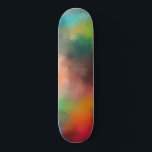 Modern Colourful Abstract Art Pink Red Blue Green Skateboard<br><div class="desc">Modern Colourful Abstract Art Pink Red Blue Green Yellow Custom Blank Template Trendy Skateboard.</div>