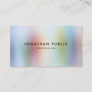Modern Colourful Abstract Art Professional Elegant Business Card