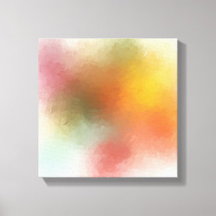 Modern Colourful Abstract Art Red Yellow Blue Canvas Print