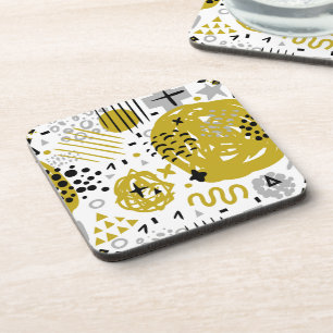 Modern Colourful Abstract Art Shapes Coaster