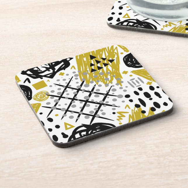 Modern Colourful Abstract Art Shapes Coaster (Left Side)