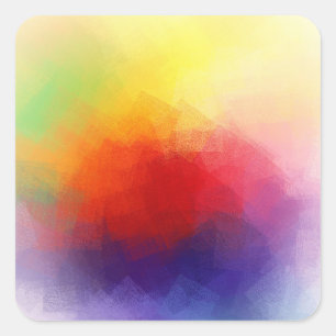 Modern Colourful Abstract Art Trendy Blank Templat Square Sticker
