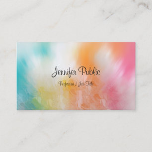 Modern Colourful Abstract Art Trendy Elegant Desig Business Card