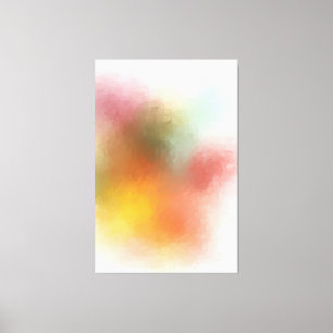 Modern Colourful Abstract Art Trendy Purple Green Canvas Print