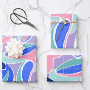 Modern Colourful Abstract Art Wrapping Paper Sheet
