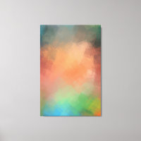 Modern Colourful Abstract Art Yellow Red Blue Gree