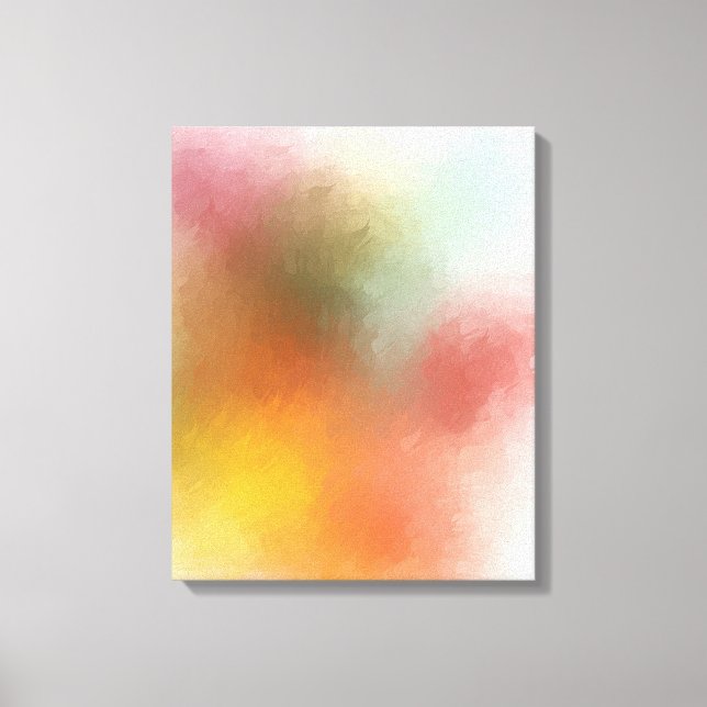 Modern Colourful Abstract Artwork Trendy Red Yello Canvas Print (Front)