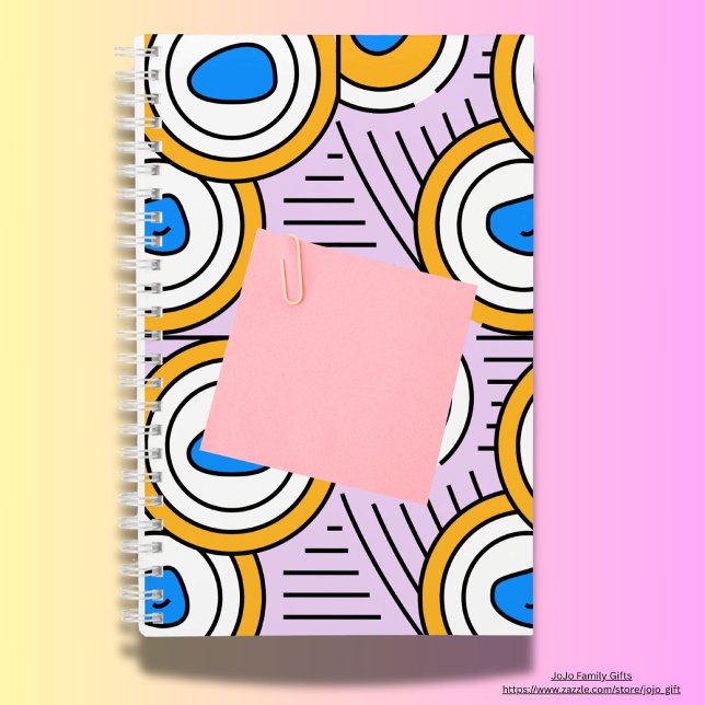 Modern colourful abstract back to school Purple Notebook (Creator Uploaded)