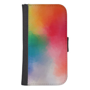 Modern Colourful Abstract Blank Template Trendy Samsung S4 Wallet Case