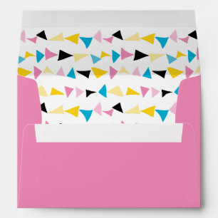 Modern colourful  abstract confetti shapes envelope