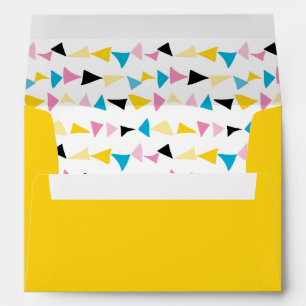Modern colourful  abstract confetti shapes envelope