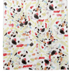 Modern Colourful Abstract Full Print Shower Curtai Shower Curtain