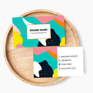 Modern Colourful Abstract Funky Pattern Art Business Card