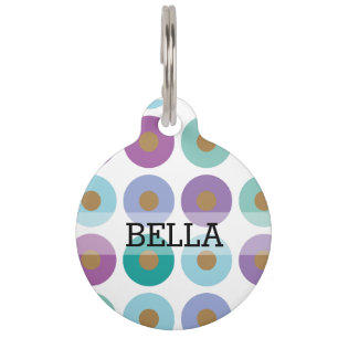 Modern Colourful Abstract Pattern Pet Tag