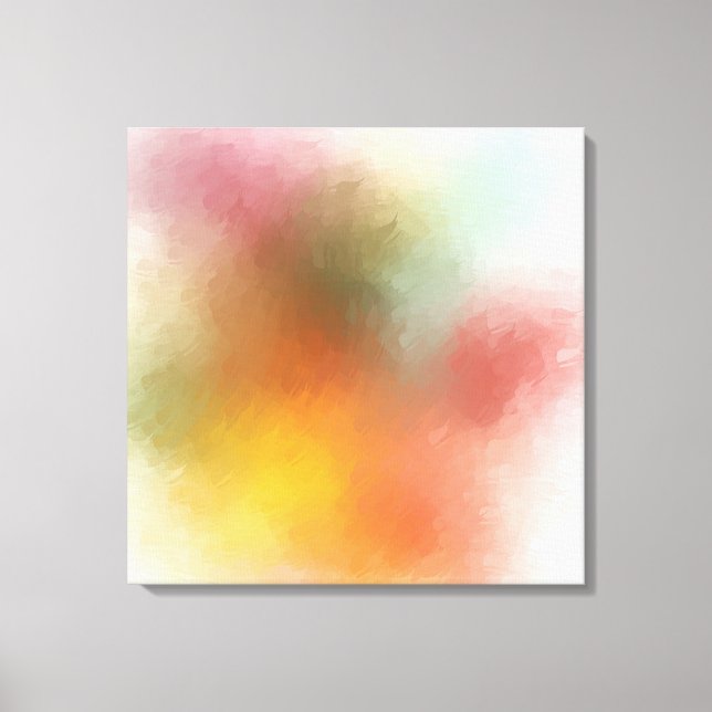 Modern Colourful Abstract Red Yellow Blue Purple Canvas Print (Front)