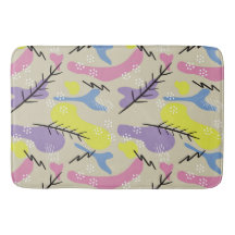 Modern Colourful Abstract Shapes Bath Mat