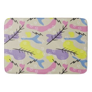 Modern Colourful Abstract Shapes Bath Mat