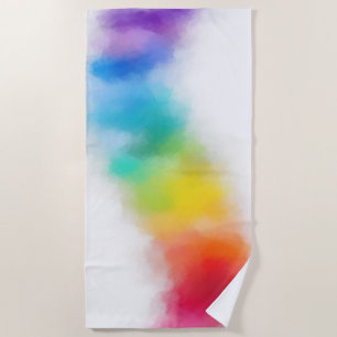 Modern Colourful Abstract Template Rainbow Colours Beach Towel