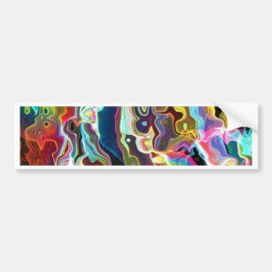 Modern Colourful Artistic Abstract Pattern Bumper Sticker