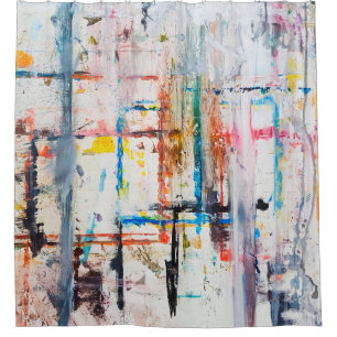 Modern colourful background.art,contemporary,moder shower curtain