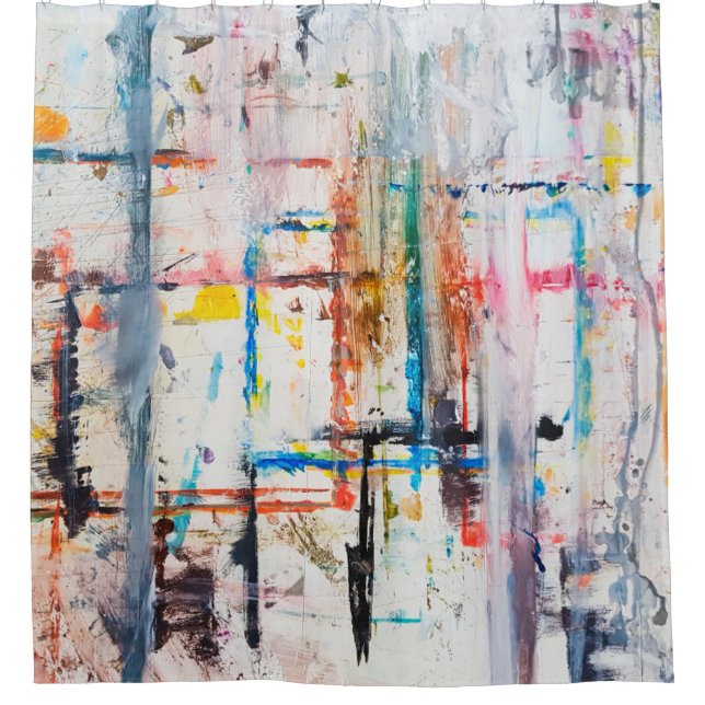 Modern colourful background.art,contemporary,moder shower curtain (Front)