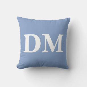 Modern colourful background Initials Blue Cushion