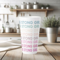 Modern Colourful Be Strong Girl Inspiration Phrase
