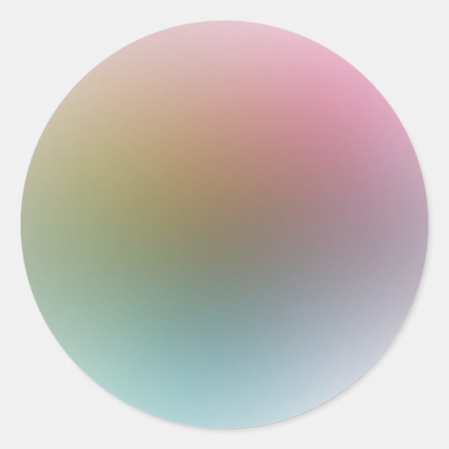 Modern Colourful Blank Template Trendy Elegant Classic Round Sticker (Front)