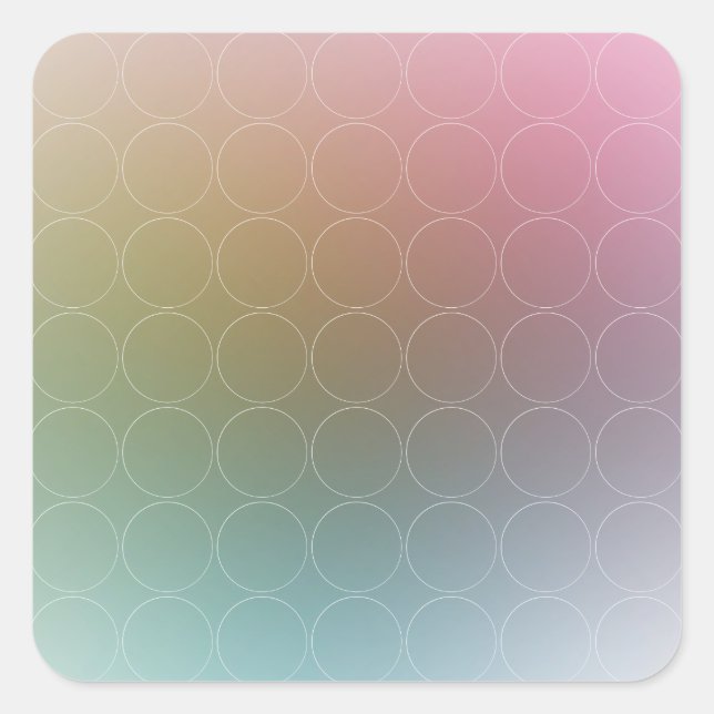 Modern Colourful Blank Template Trendy Elegant Square Sticker (Front)