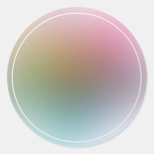 Modern Colourful Blank Trendy Elegant Template Classic Round Sticker