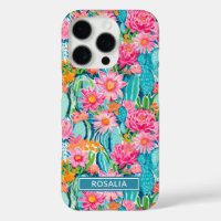 Modern Colourful Blooming Cacti Personalised