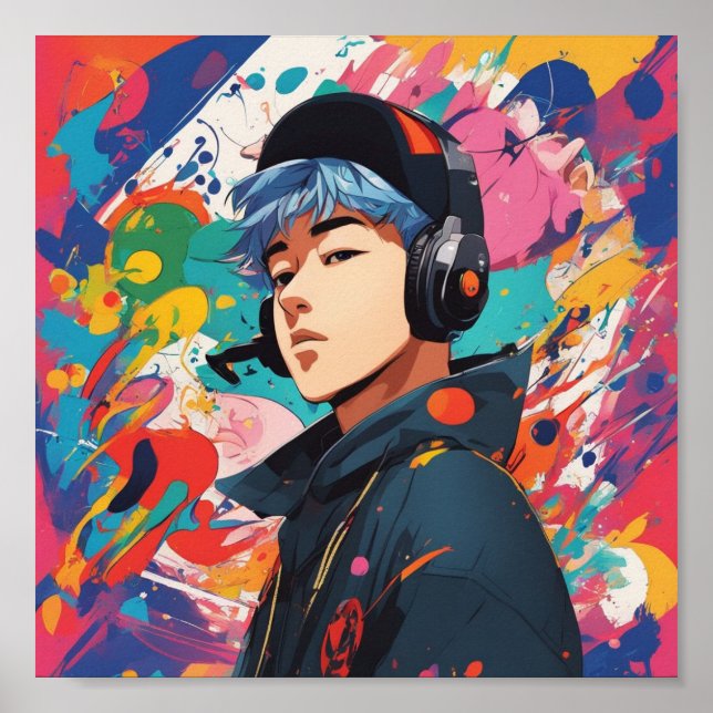 modern colourful bold art designs poster (Front)