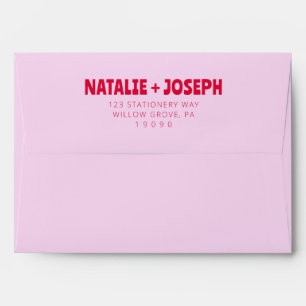 Modern Colourful Bold Retro Bright Funky Wedding Envelope