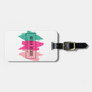 Modern Colourful Brush Strokes  Luggage Tag