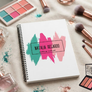 Modern Colourful Brush Strokes Notebook For Girls