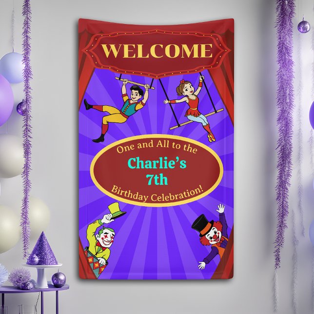 Modern Colourful Cartoon Circus Welcome Banner (Creator Uploaded)