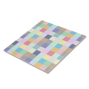 Modern Colourful Chequerboard Tile