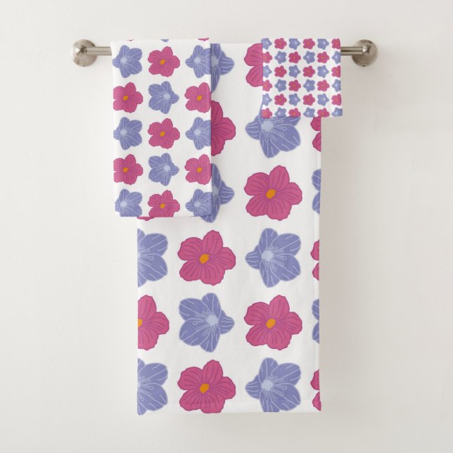 Modern Colourful Chic Floral Pattern  Bath Towel S (Insitu)