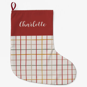 Modern Colourful Christmas Custom Name Stocking