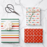 Modern Colourful Christmas Gift Wrapping Paper Sheet<br><div class="desc">Modern Colourful Christmas Gift Wrapping Paper Sheets.</div>