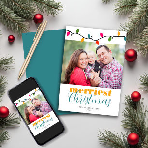 Modern Colourful Christmas Lights Holiday Photo