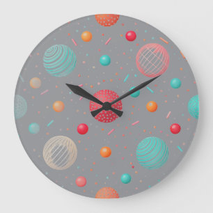 "Modern Colourful Circles Wall Clock