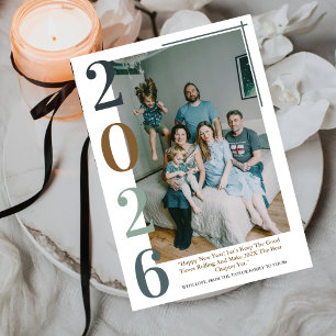 Modern Colourful Classy Happy New Year 2026  Holiday Card