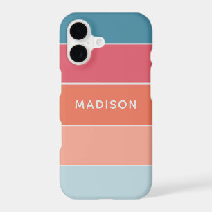 Modern Colourful Colorblock Personalised Name Chic