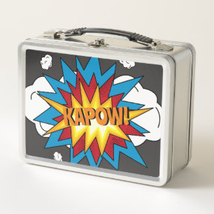 Modern Colourful Comic Book KAPOW Pop Art Metal Lunch Box