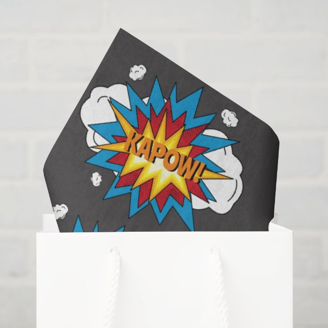 Modern Colourful Comic Book KAPOW Pop Art Tissue Paper (Gift Bag)